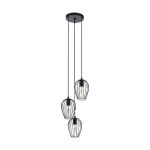 Eglo Lampa Wisząca Newtown Stal Czarny | IP20 - Nadaje Się Do 3x E27 